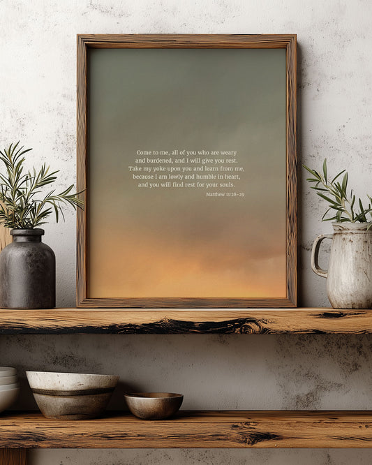 I Will Give You Rest (Matthew 11:28-29)