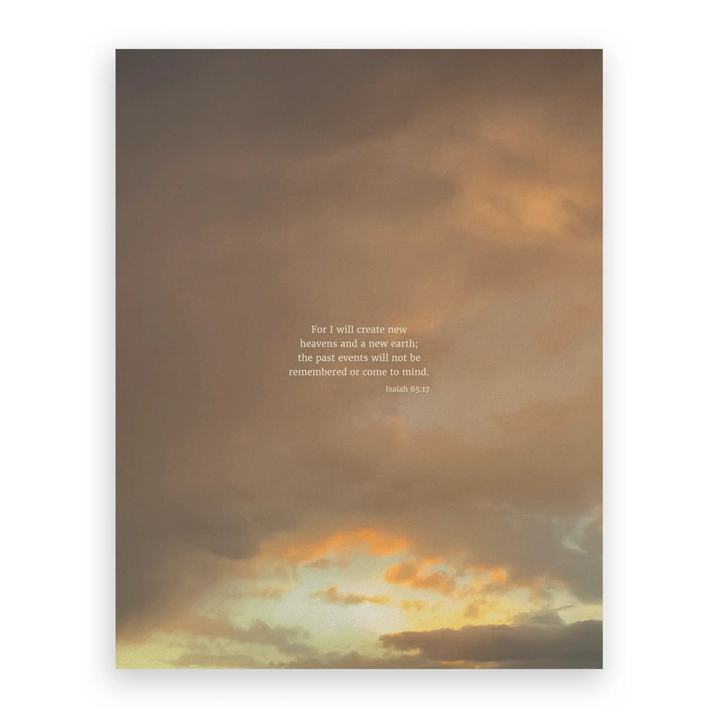 Isaiah 65:17 CSB - Heaven & Nature Co. Scripture Print - 11x14 No Frame