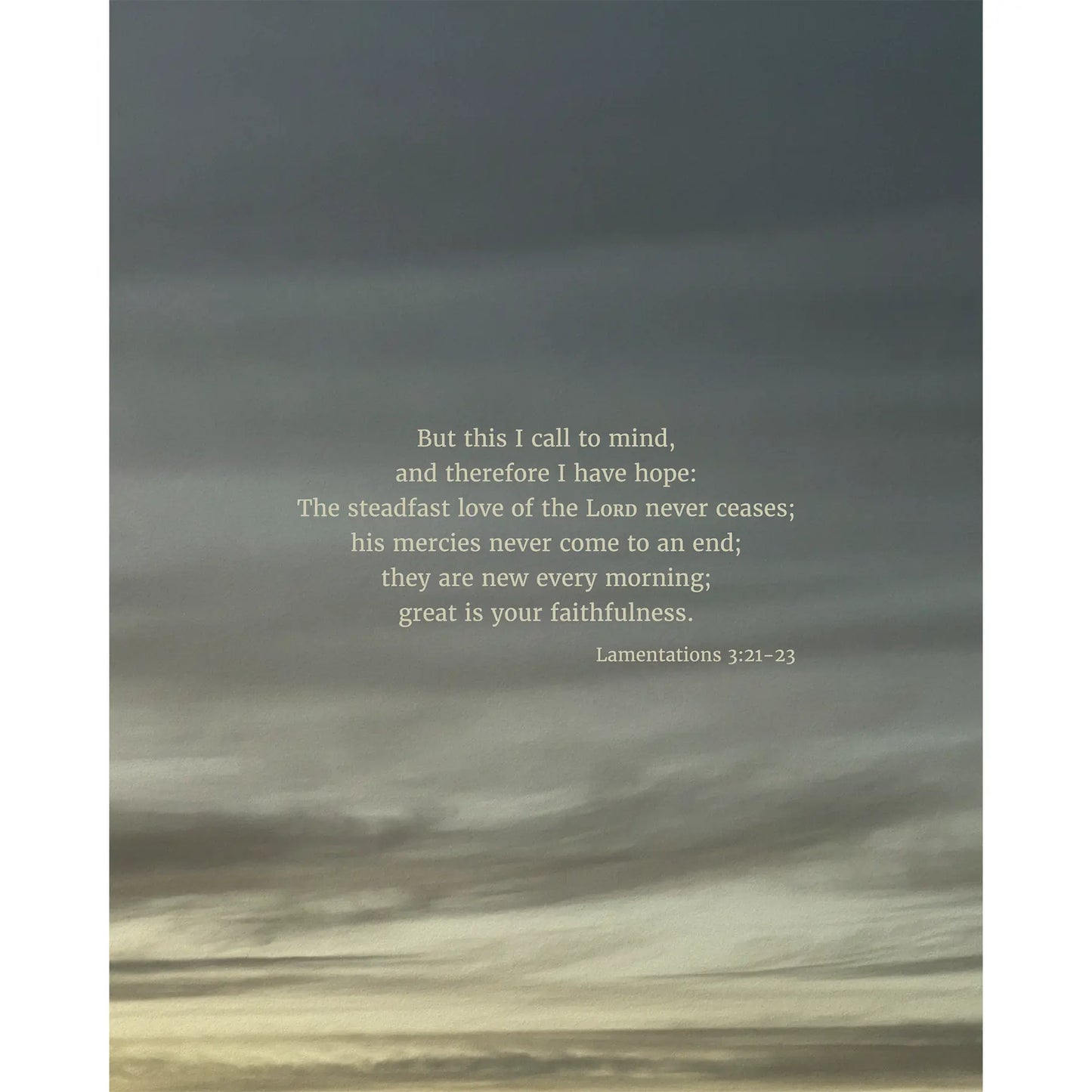 Lamentations 3:21-23 ESV - Heaven & Nature Co. Scripture Print - 8x10 No Frame