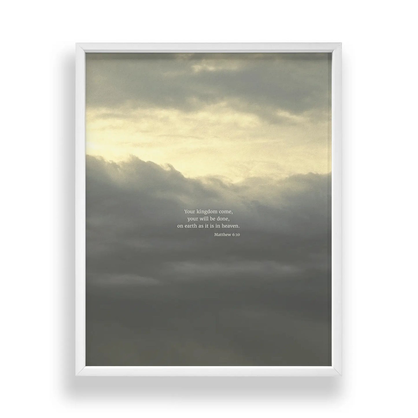 Matthew 6:10 ESV - Heaven & Nature Co. Scripture Print - Standard 11x14 Frame Mockup