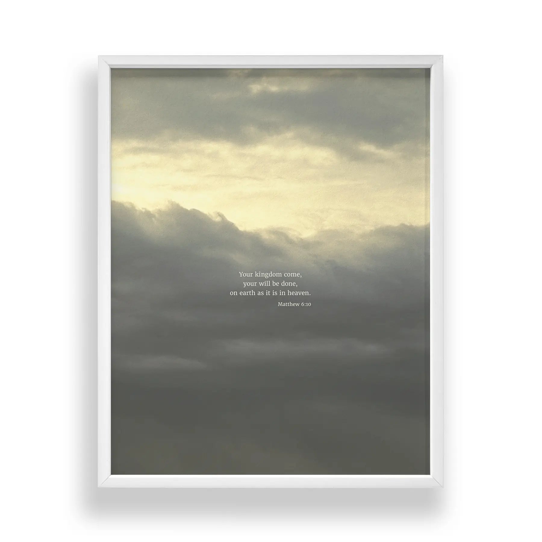 Matthew 6:10 ESV - Heaven & Nature Co. Scripture Print - Standard 11x14 Frame Mockup
