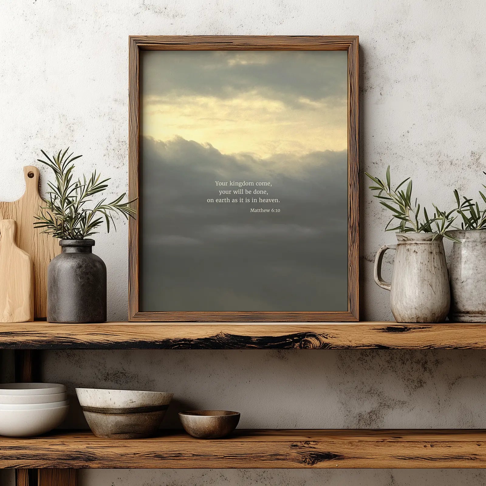 Matthew 6:10 ESV - Heaven & Nature Co. Scripture Print - Lifestyle