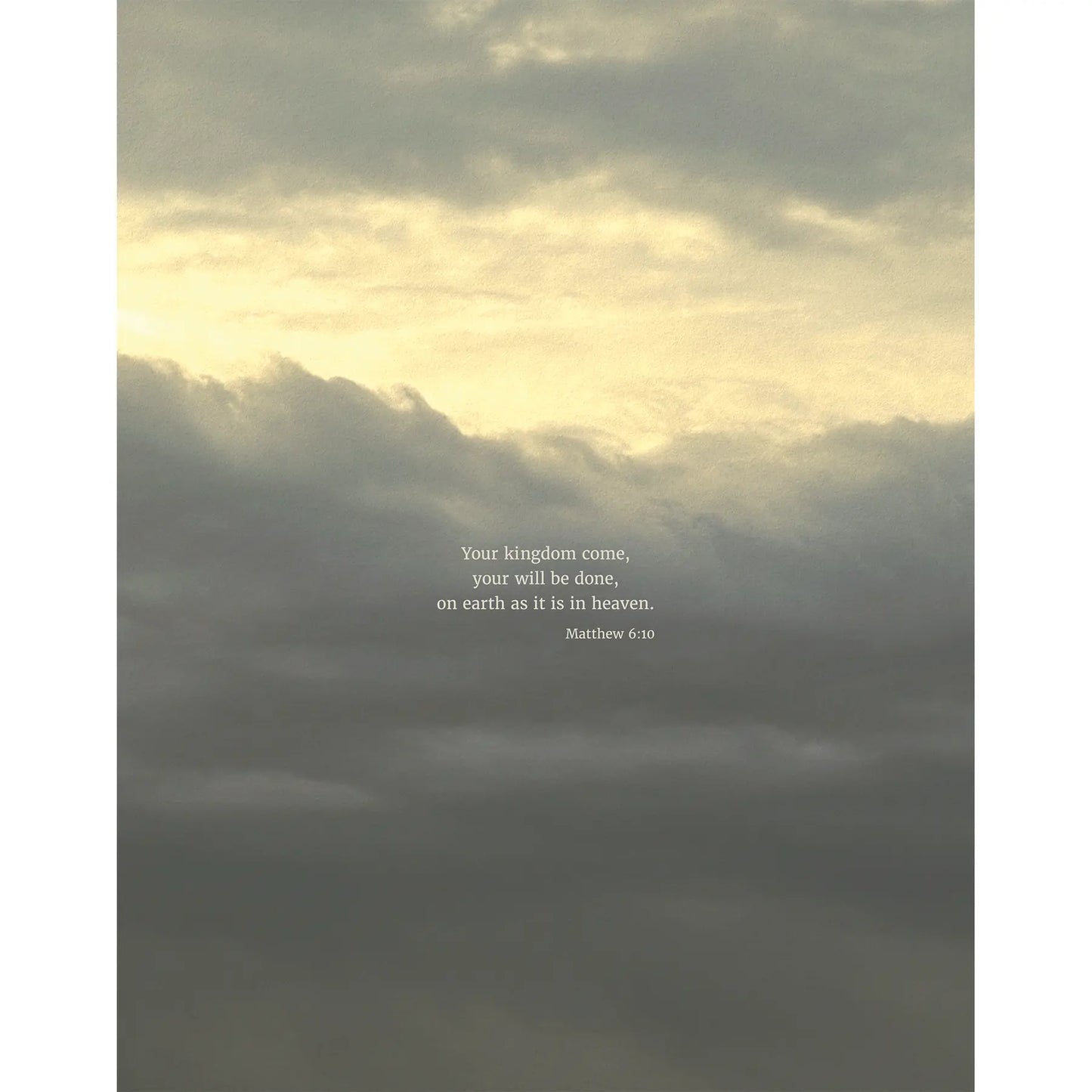 Matthew 6:10 ESV - Heaven & Nature Co. Scripture Print - 11x14 No Frame