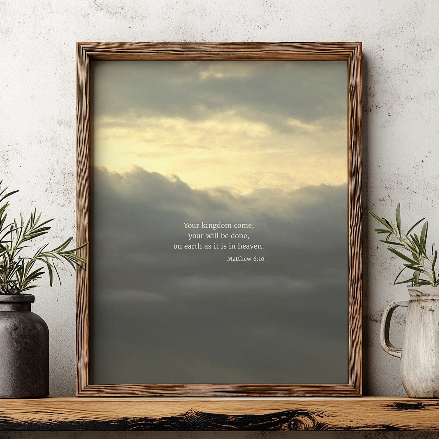 Matthew 6:10 ESV - Heaven & Nature Co. Scripture Print - Lifestyle