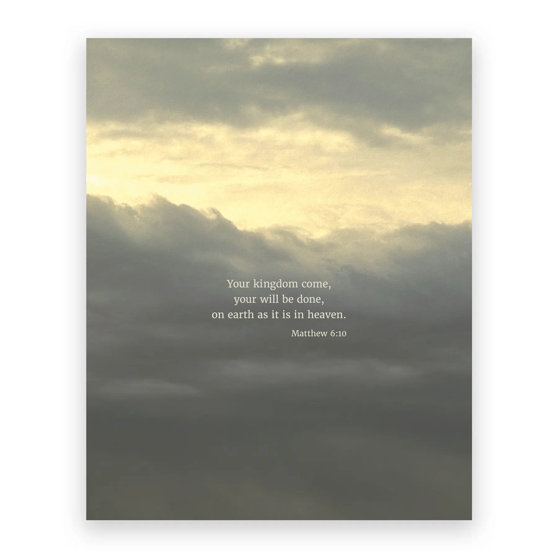 Matthew 6:10 ESV - Heaven & Nature Co. Scripture Print - 8x10 No Frame