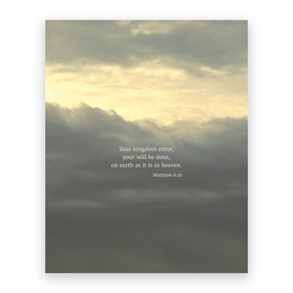 Matthew 6:10 ESV - Heaven & Nature Co. Scripture Print - 8x10 No Frame