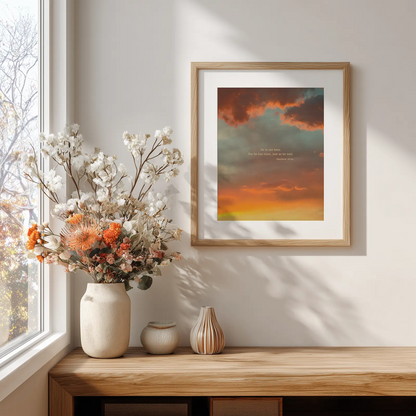 Matthew 28:6a CSB - Heaven & Nature Co. Scripture Print - Lifestyle