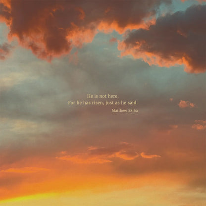 Matthew 28:6a CSB - Heaven & Nature Co. Scripture Print - 10x10 No Frame