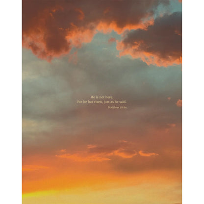 Matthew 28:6a CSB - Heaven & Nature Co. Scripture Print - 11x14 No Frame