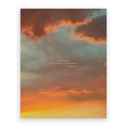 Matthew 28:6a CSB - Heaven & Nature Co. Scripture Print - 11x14 No Frame