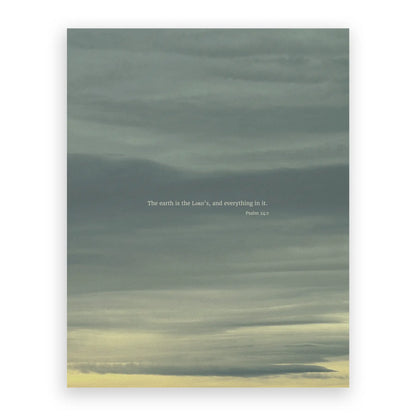 Psalm 24:1 NIV - Heaven & Nature Co. Scripture Print - 11x14 No Frame