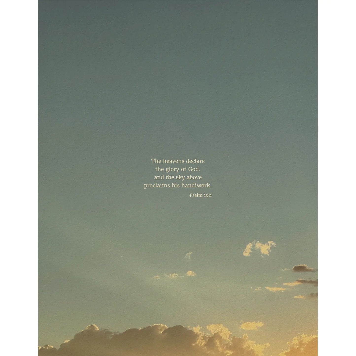 Psalm 19:1 ESV - Heaven & Nature Co. Scripture Print - 11x14 No Frame