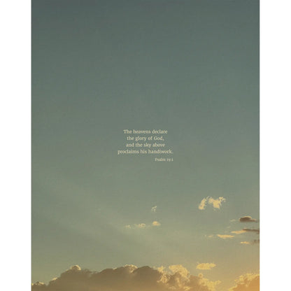 Psalm 19:1 ESV - Heaven & Nature Co. Scripture Print - 11x14 No Frame