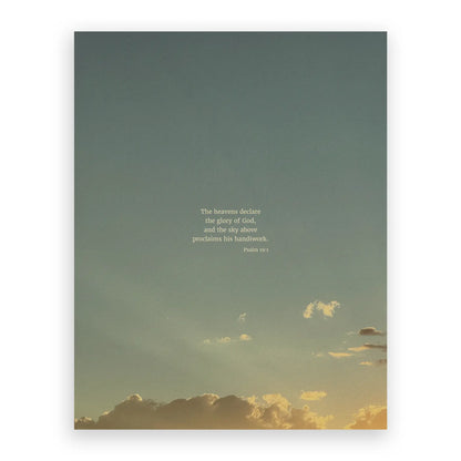 Psalm 19:1 ESV - Heaven & Nature Co. Scripture Print - 11x14 No Frame
