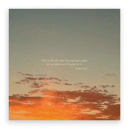 Psalm 118:24 ESV - Heaven & Nature Co. Scripture Print - 10x10 No Frame