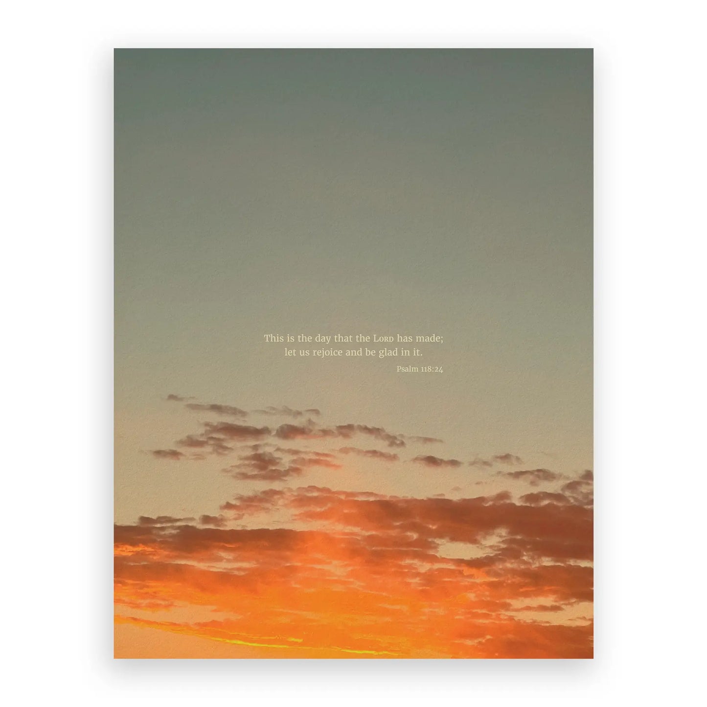 Psalm 118:24 ESV - Heaven & Nature Co. Scripture Print - 11x14 No Frame