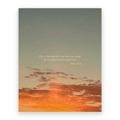 Psalm 118:24 ESV - Heaven & Nature Co. Scripture Print - 8x10 No Frame