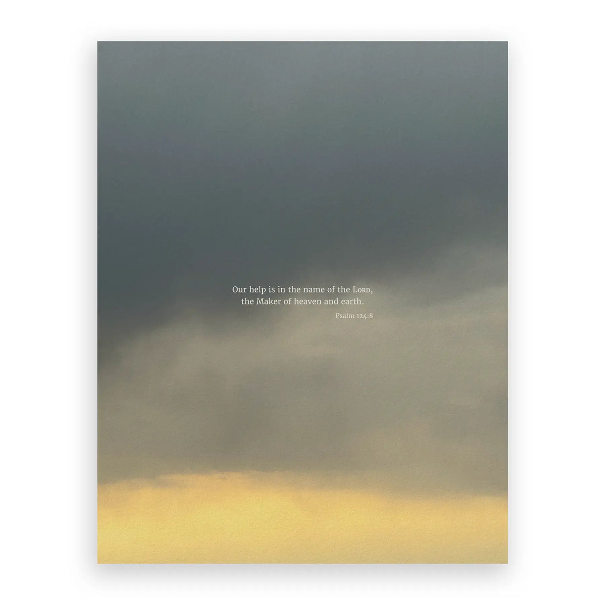 Psalm 124:8 CSB - Heaven & Nature Co. Scripture Print - 11x14 No Frame