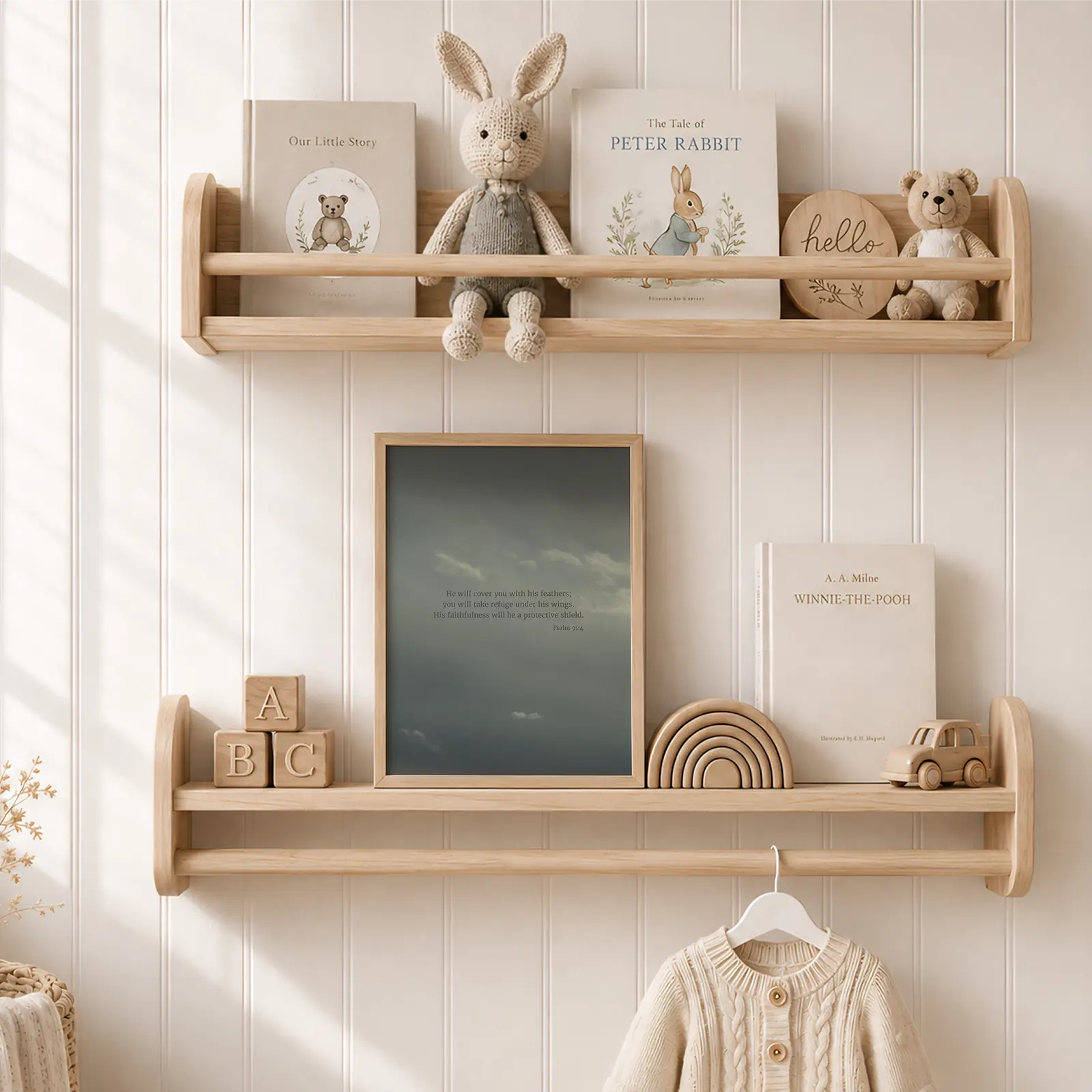 Psalm 91:4 CSB - Heaven & Nature Co. Scripture Print - Lifestyle Square