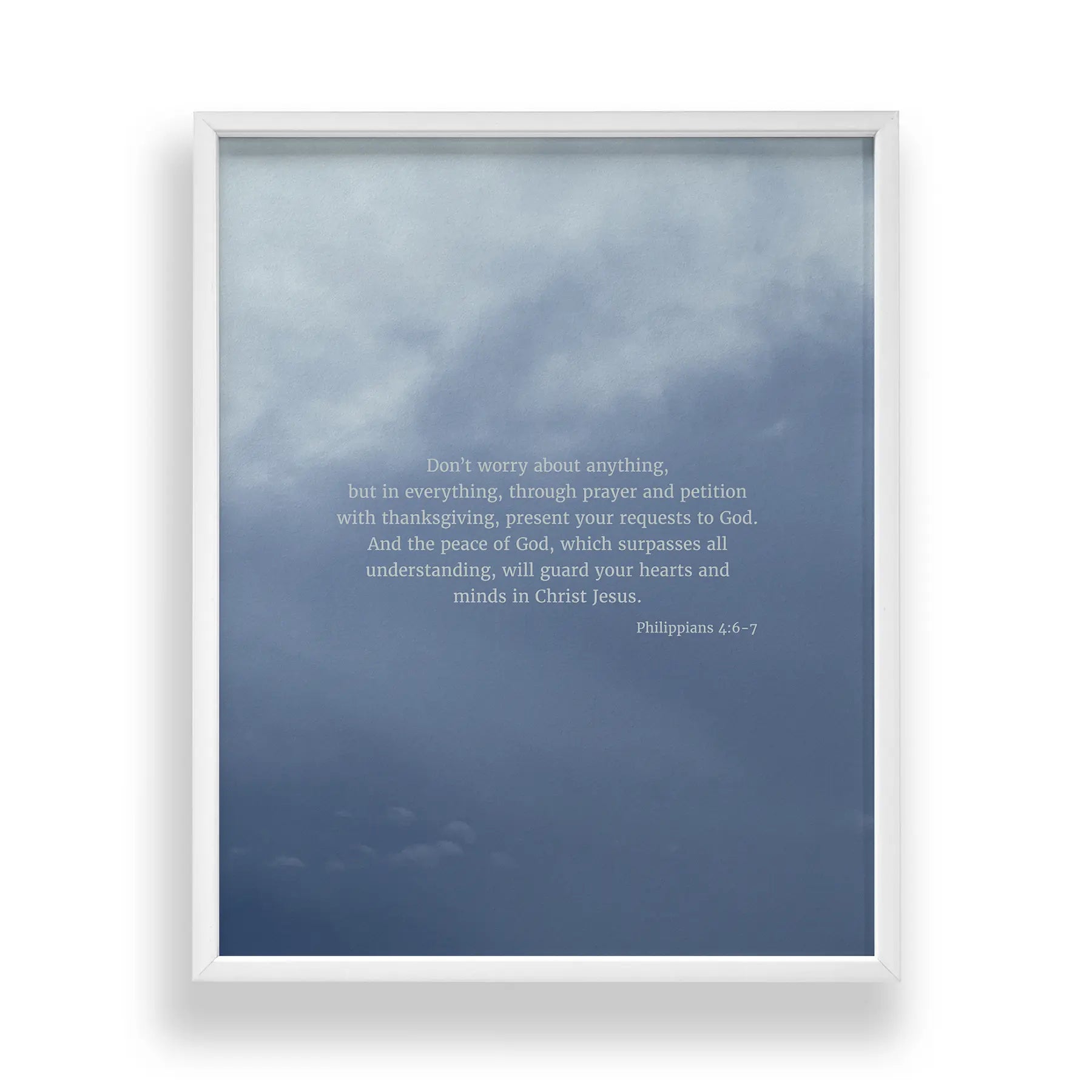 Philippians 4:6-7 CSB - Heaven & Nature Co. Scripture Print - Main Frame Mockup