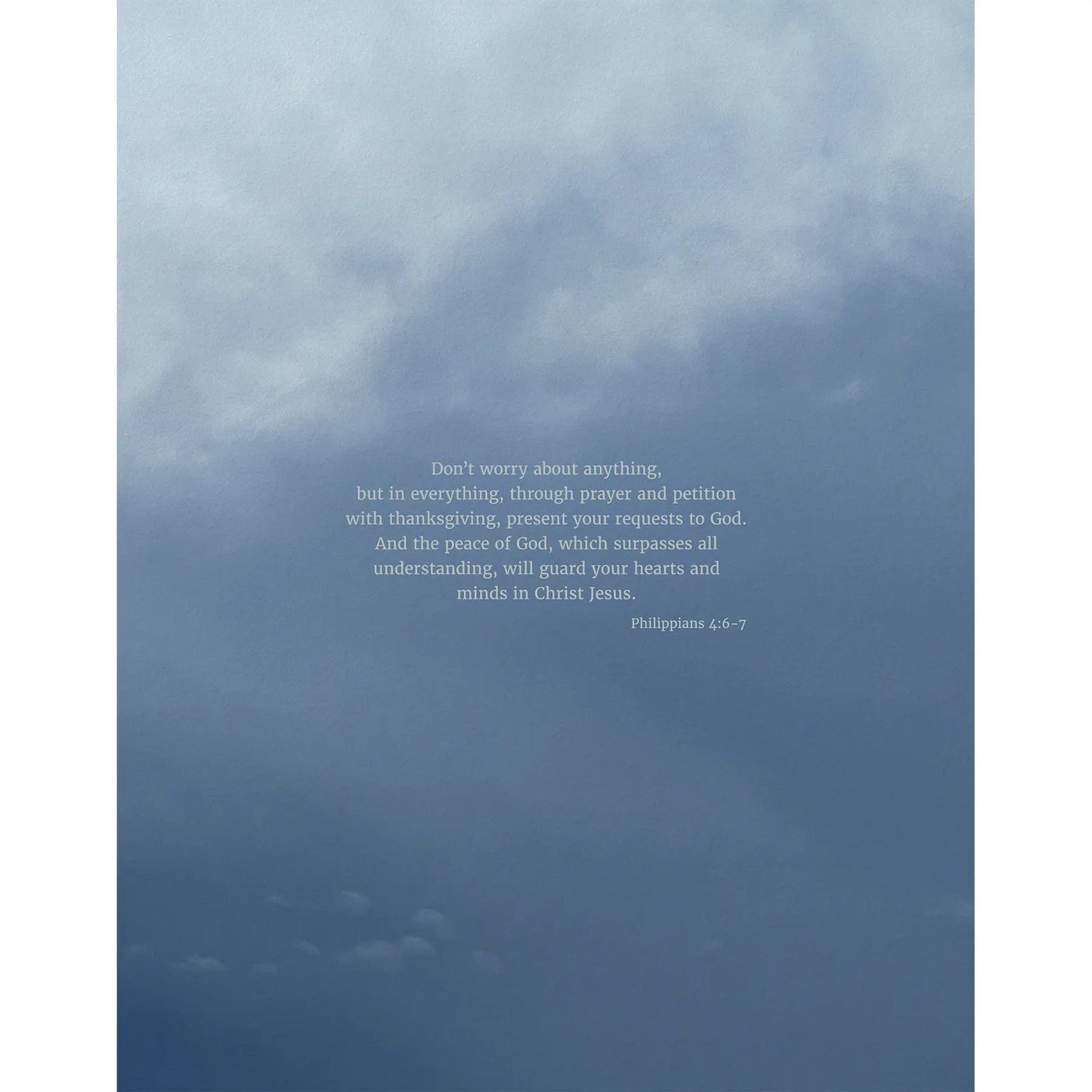 Philippians 4:6-7 CSB - Heaven & Nature Co. Scripture Print - 11x14 No Frame