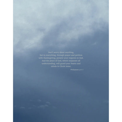 Philippians 4:6-7 CSB - Heaven & Nature Co. Scripture Print - 11x14 No Frame