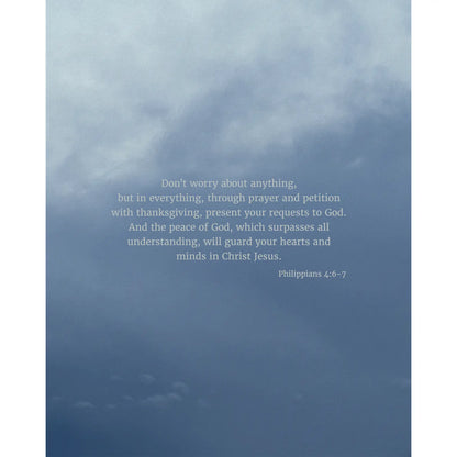 Philippians 4:6-7 CSB - Heaven & Nature Co. Scripture Print - 8x10 No Frame