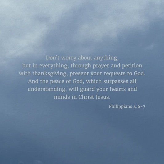 Philippians 4:6-7 CSB - Heaven & Nature Co. Scripture Print - Close Up
