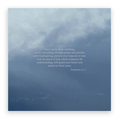 Philippians 4:6-7 CSB - Heaven & Nature Co. Scripture Print - 10x10 No Frame