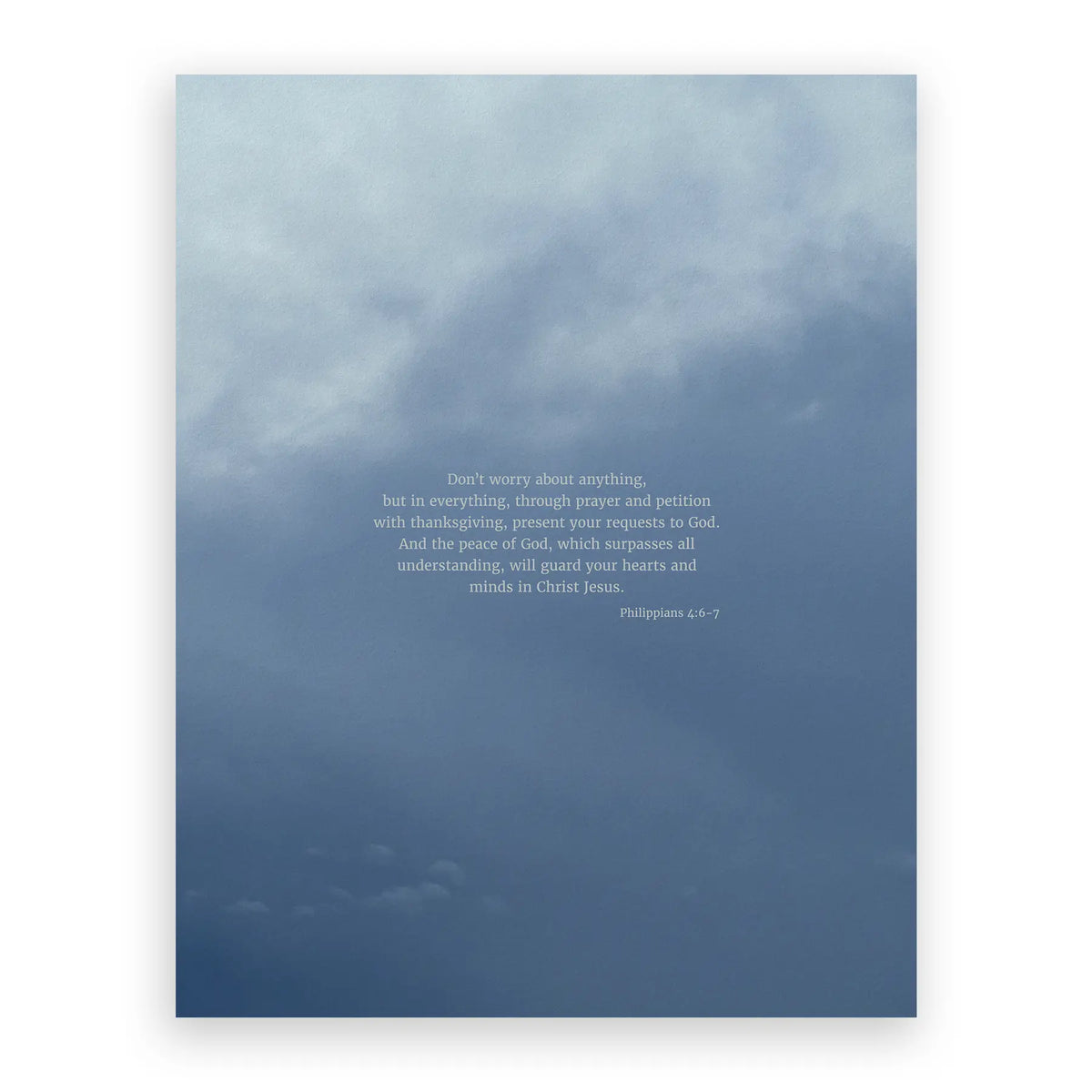 Philippians 4:6-7 CSB - Heaven & Nature Co. Scripture Print - 11x14 No Frame