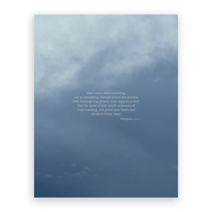 Philippians 4:6-7 CSB - Heaven & Nature Co. Scripture Print - 11x14 No Frame