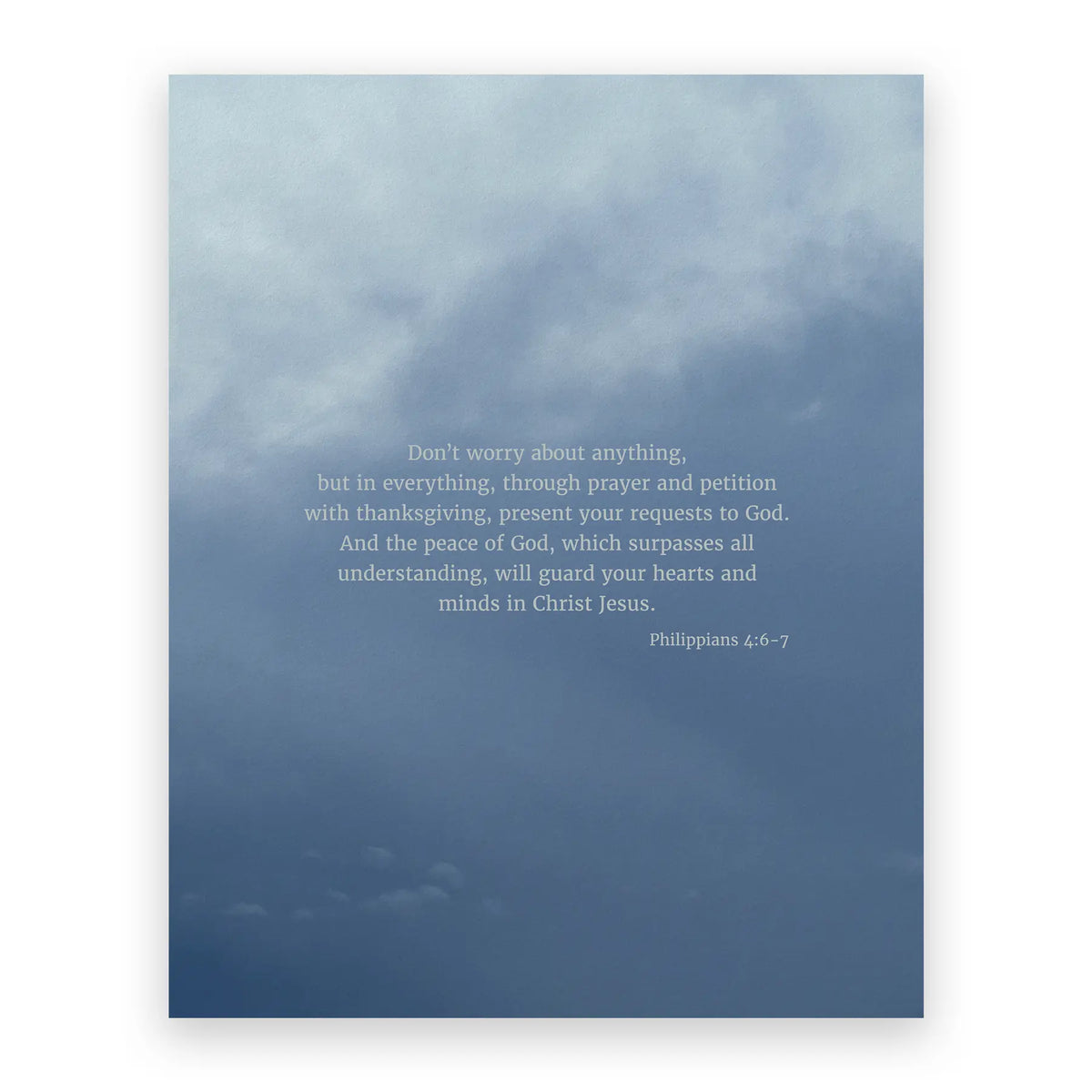 Philippians 4:6-7 CSB - Heaven & Nature Co. Scripture Print - 8x10 No Frame