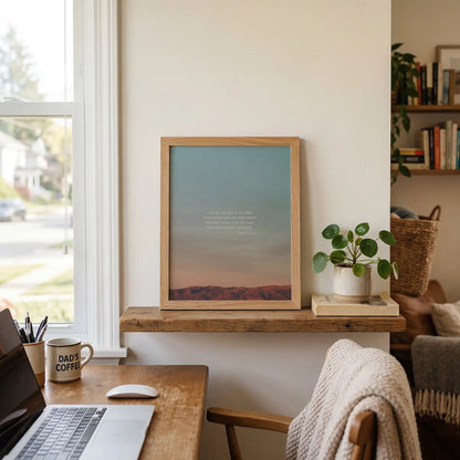 Psalm 121:1-2 ESV - Heaven & Nature Co. Scripture Print - Lifestyle