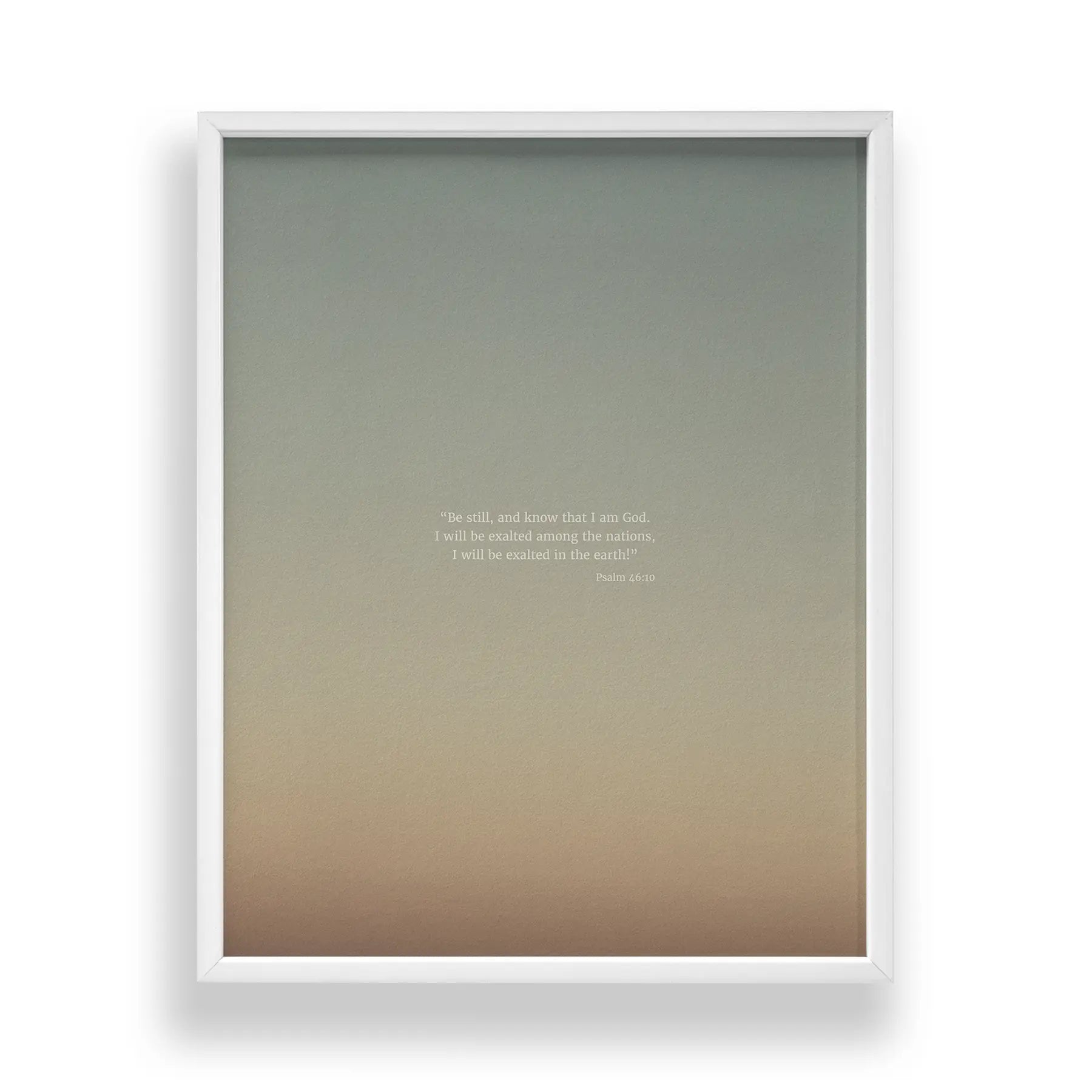 Psalm 46:10 ESV - Heaven & Nature Co. Scripture Print - Standard 11x14 Frame Mockup
