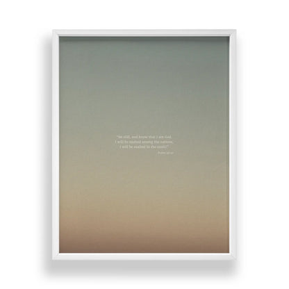 Psalm 46:10 ESV - Heaven & Nature Co. Scripture Print - Standard 11x14 Frame Mockup