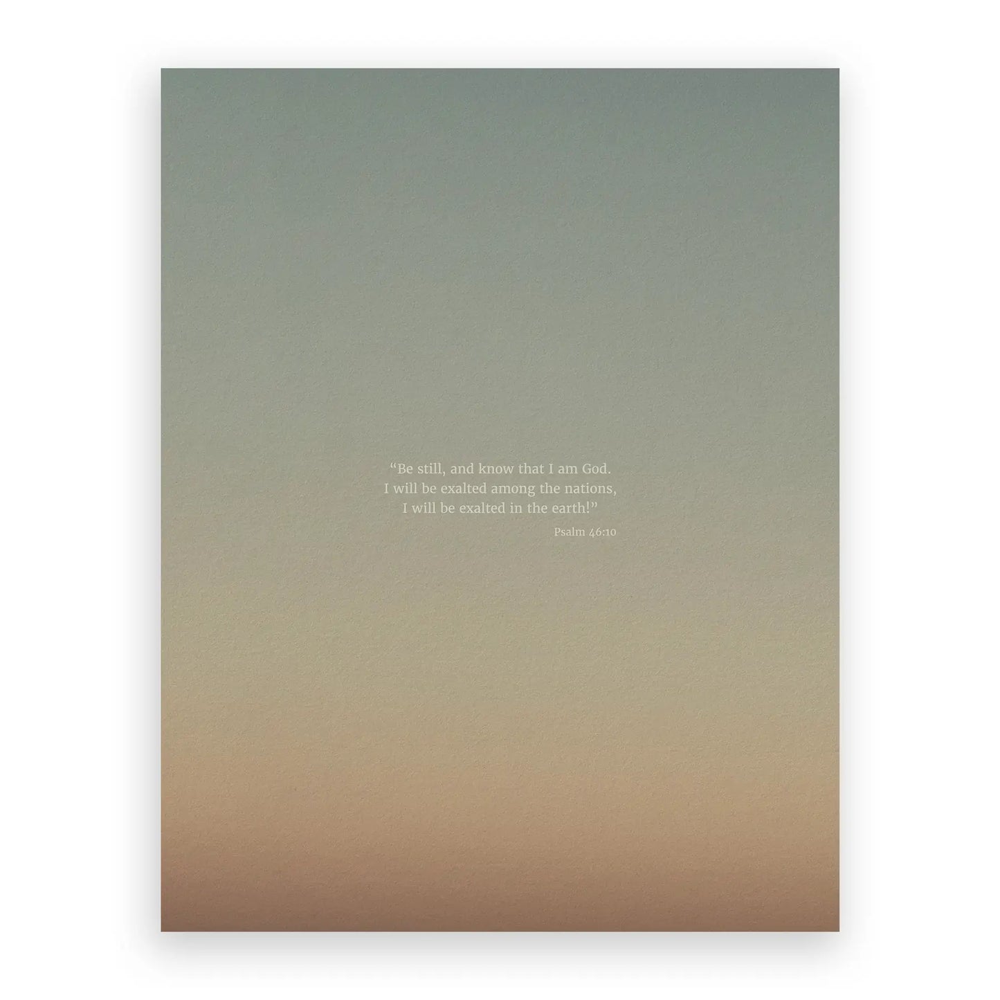 Psalm 46:10 ESV - Heaven & Nature Co. Scripture Print - 11x14 No Frame