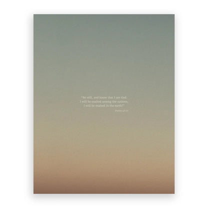 Psalm 46:10 ESV - Heaven & Nature Co. Scripture Print - 11x14 No Frame