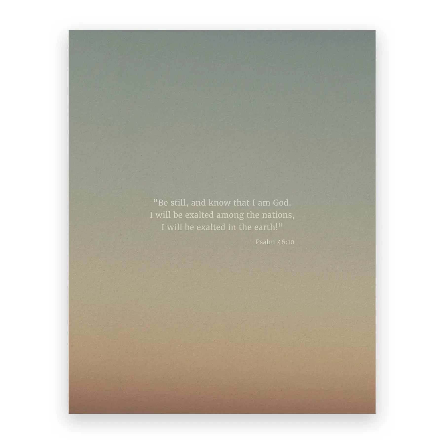 Psalm 46:10 ESV - Heaven & Nature Co. Scripture Print - 8x10 No Frame
