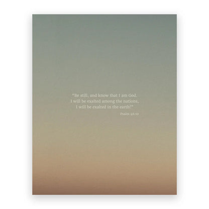 Psalm 46:10 ESV - Heaven & Nature Co. Scripture Print - 8x10 No Frame