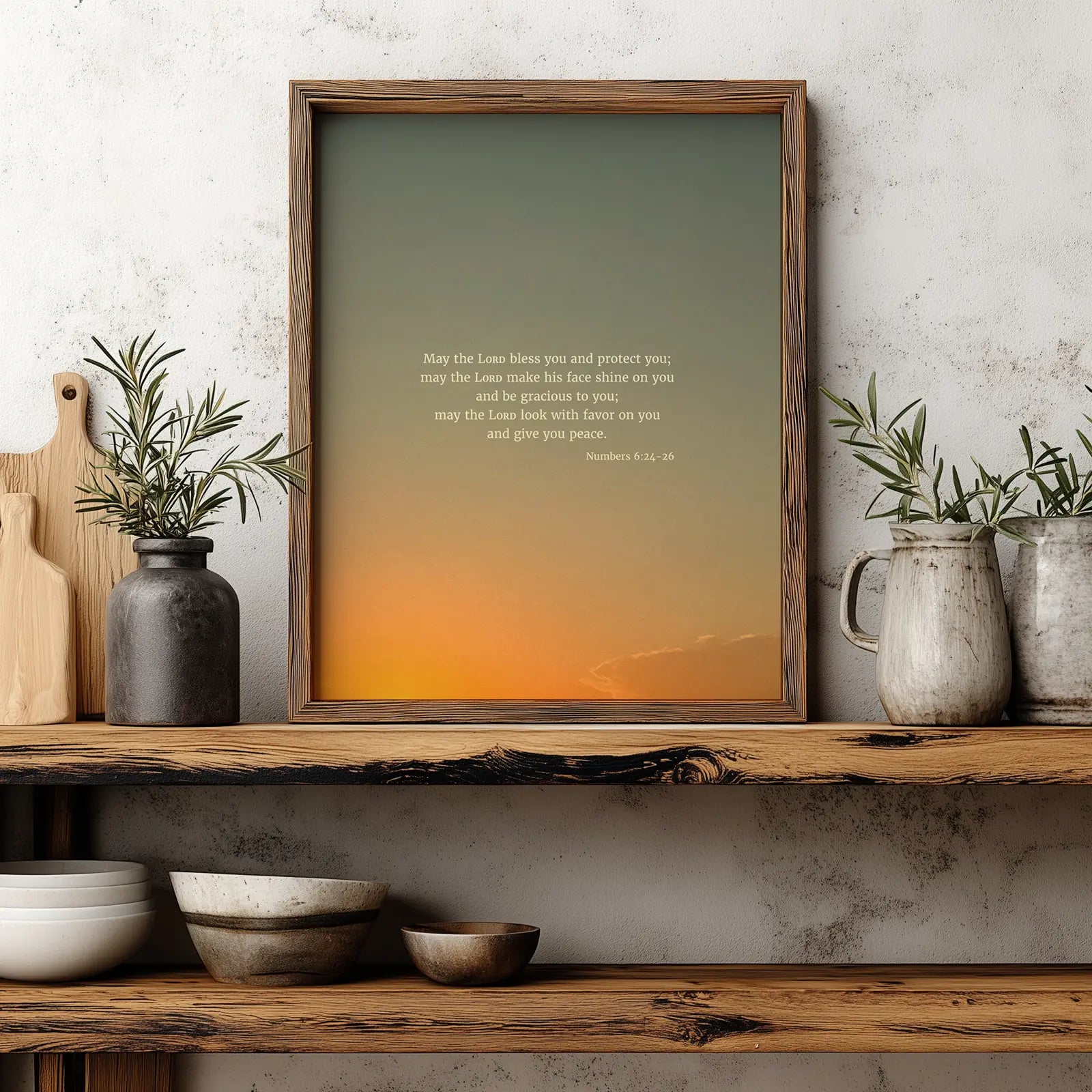 Numbers 6:24-26 CSB - Heaven & Nature Co. Scripture Print - Lifestyle