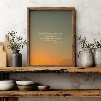 Numbers 6:24-26 CSB - Heaven & Nature Co. Scripture Print - Lifestyle
