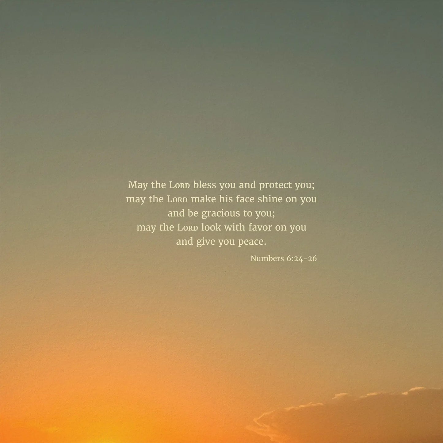Numbers 6:24-26 CSB - Heaven & Nature Co. Scripture Print - 10x10 No Frame
