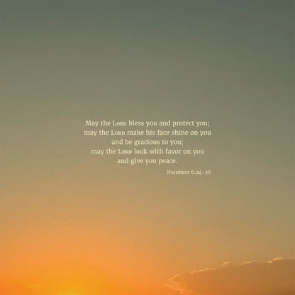 Numbers 6:24-26 CSB - Heaven & Nature Co. Scripture Print - 10x10 No Frame