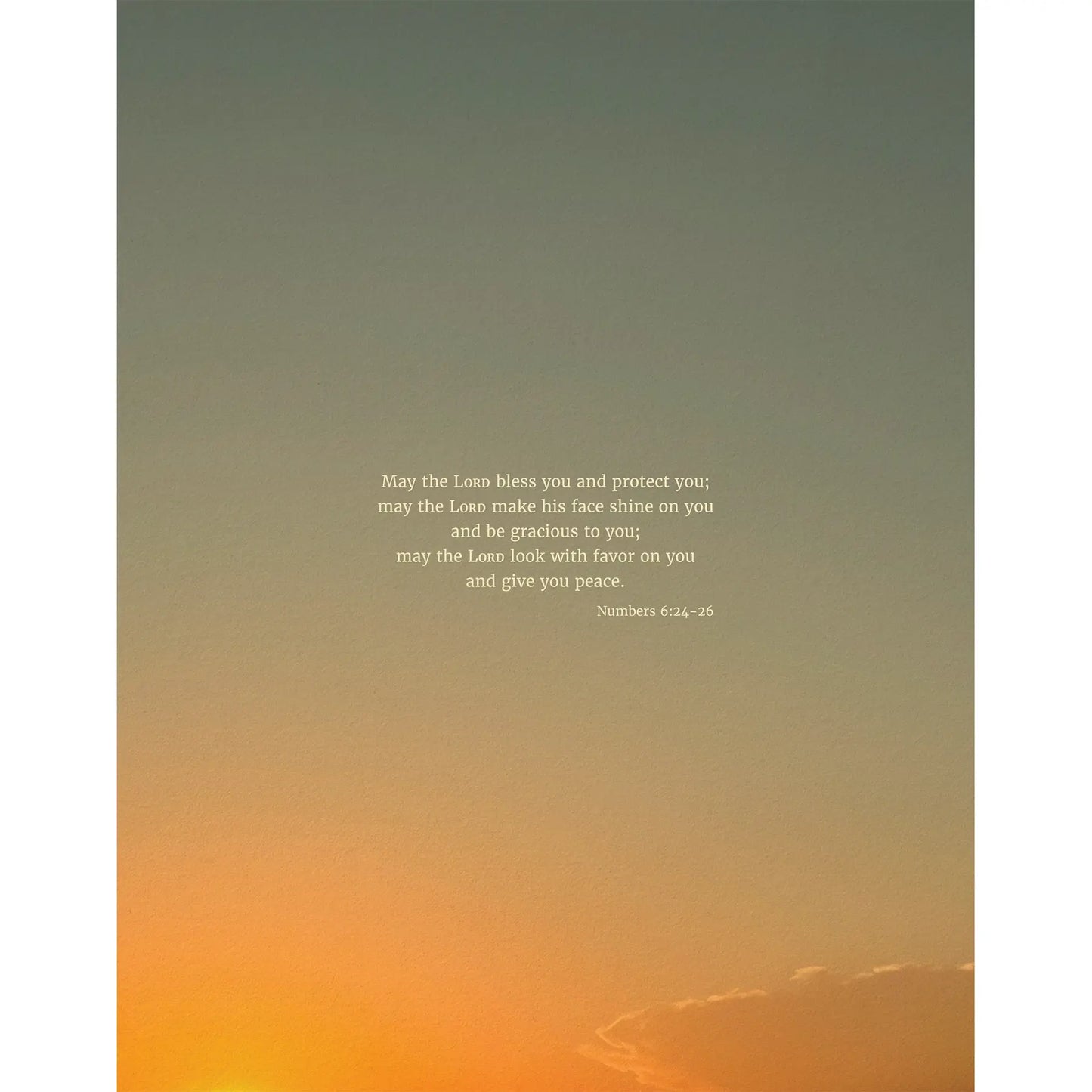 Numbers 6:24-26 CSB - Heaven & Nature Co. Scripture Print - 11x14 No Frame