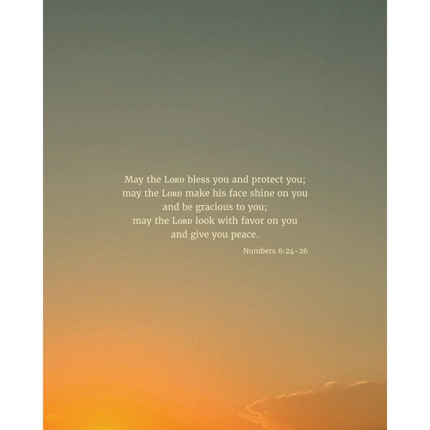 Numbers 6:24-26 CSB - Heaven & Nature Co. Scripture Print - 8x10 No Frame