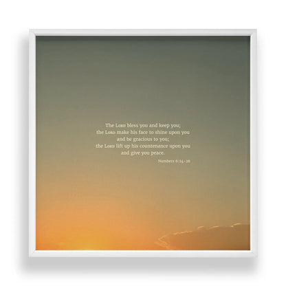 Numbers 6:24-26 ESV - Heaven & Nature Co. Scripture Print - Standard 10x10 Frame Mockup