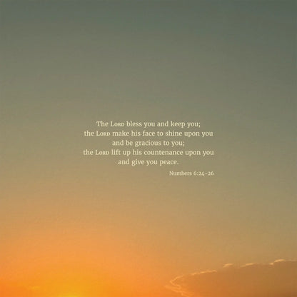 Numbers 6:24-26 ESV - Heaven & Nature Co. Scripture Print - 10x10 No Frame