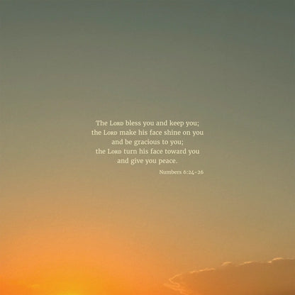 Numbers 6:24-26 NIV - Heaven & Nature Co. Scripture Print - 10x10 No Frame