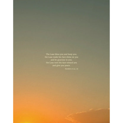 Numbers 6:24-26 NIV - Heaven & Nature Co. Scripture Print - 11x14 No Frame