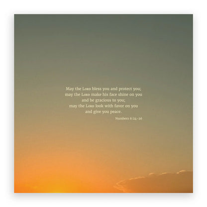 Numbers 6:24-26 CSB - Heaven & Nature Co. Scripture Print - 10x10 No Frame